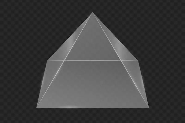 Glasprismapyramide. — Stockvektor