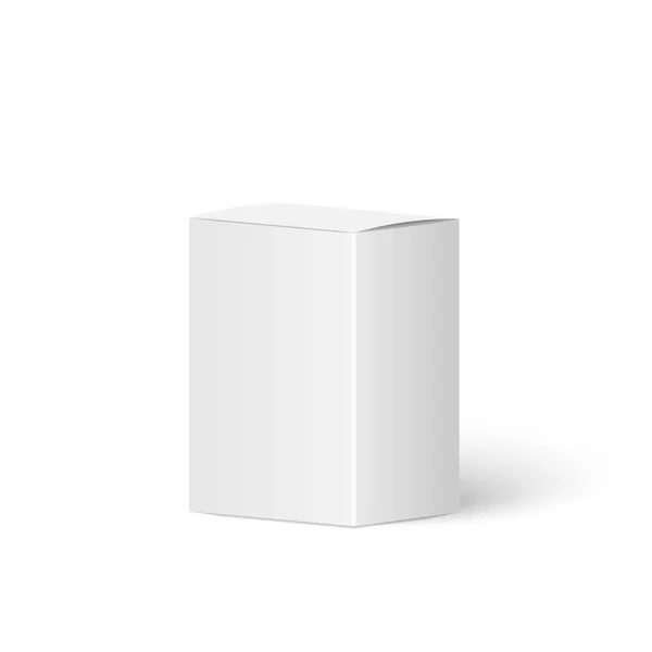 Gerçekçi beyaz boş kutu — Stok Vektör