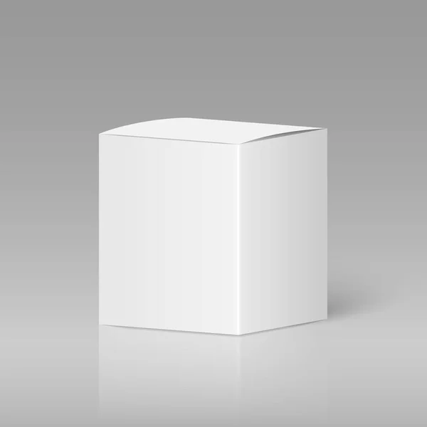 Caja en blanco realista — Vector de stock