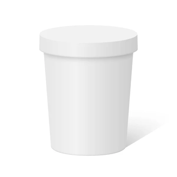 Plastic ronde container doos — Stockvector