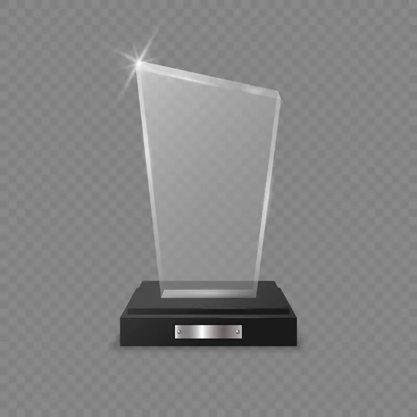 Premio trofeo de vidrio — Archivo Imágenes Vectoriales
