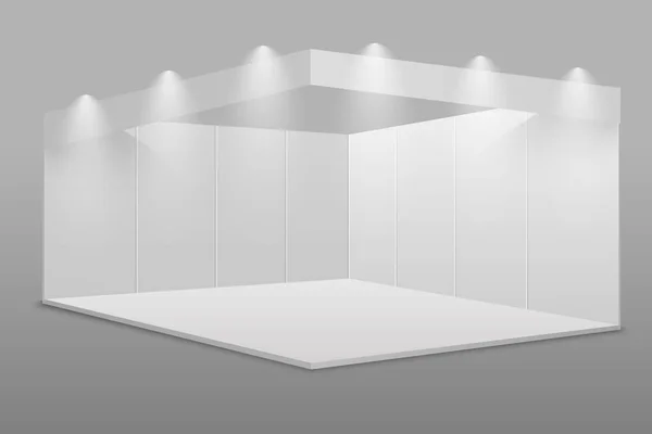 Білий порожній виставковий стенд . — стоковий вектор