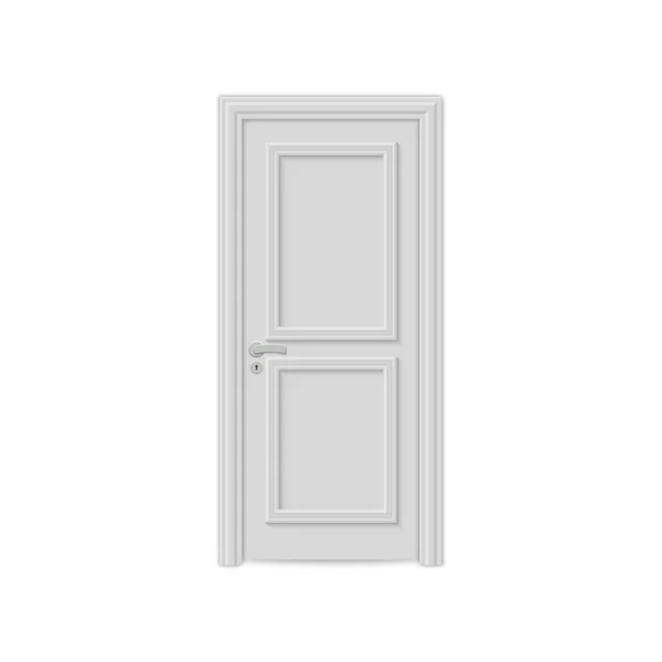 Ρεαλιστική πόρτα απομονωμένη σε λευκό φόντο — Διανυσματικό Αρχείο