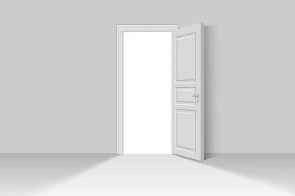 Abrir puerta realista — Vector de stock