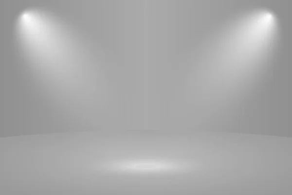 Boş beyaz yuvarlak stüdyo odası — Stok Vektör