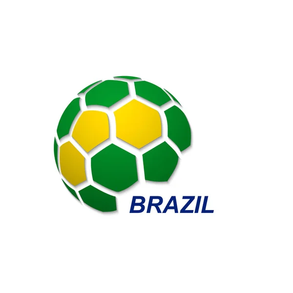 Bola de futebol com cores da bandeira nacional — Vetor de Stock