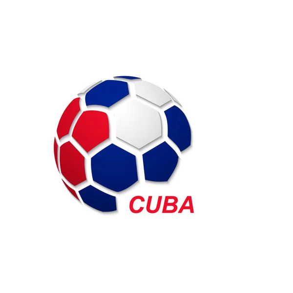 Pelota de fútbol con colores de bandera nacional — Archivo Imágenes Vectoriales