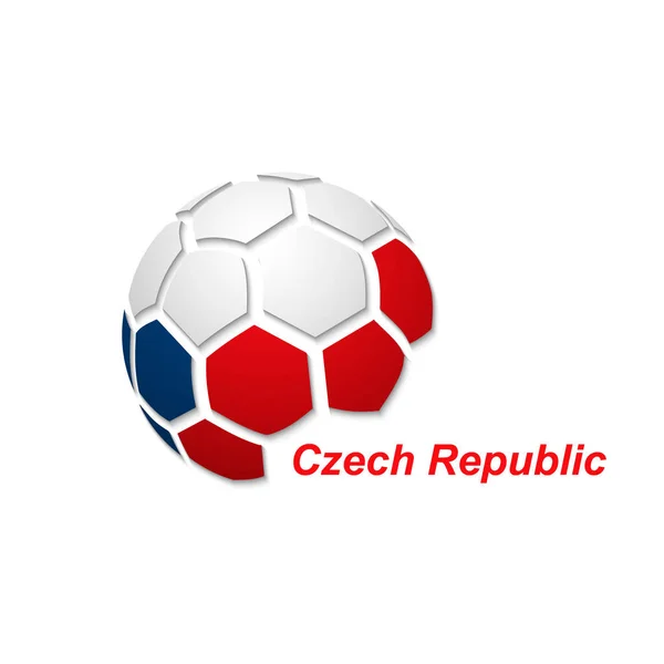 Pallone da calcio astratto con colori bandiera nazionale — Vettoriale Stock