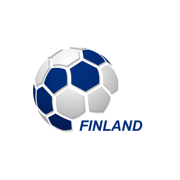 Pelota de fútbol abstracta con colores de bandera nacional — Vector de stock