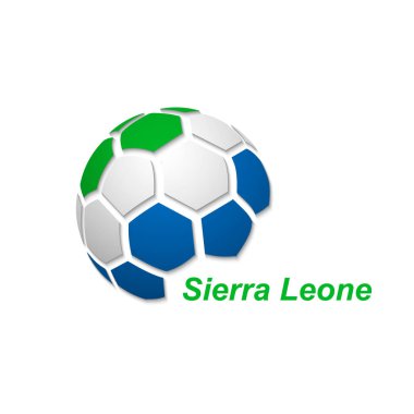 abstract soccer ball with national flag colors clipart