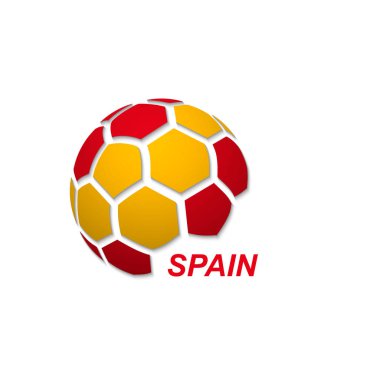 ulusal bayrak renkleri ile soyut futbol topu