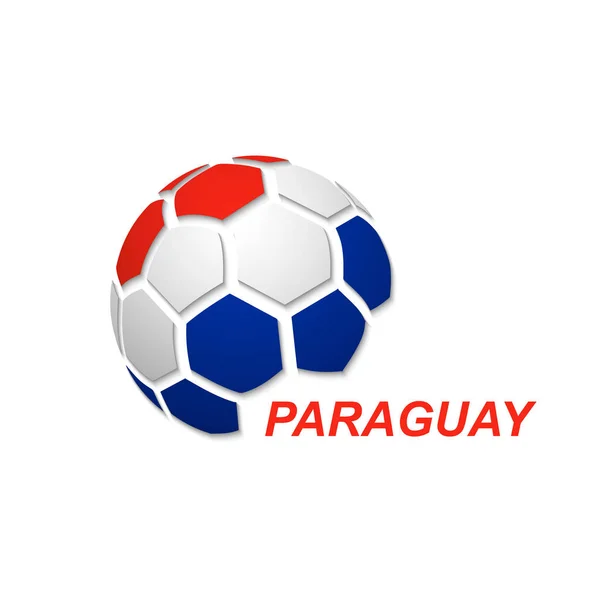 Pelota de fútbol con colores de bandera nacional — Archivo Imágenes Vectoriales