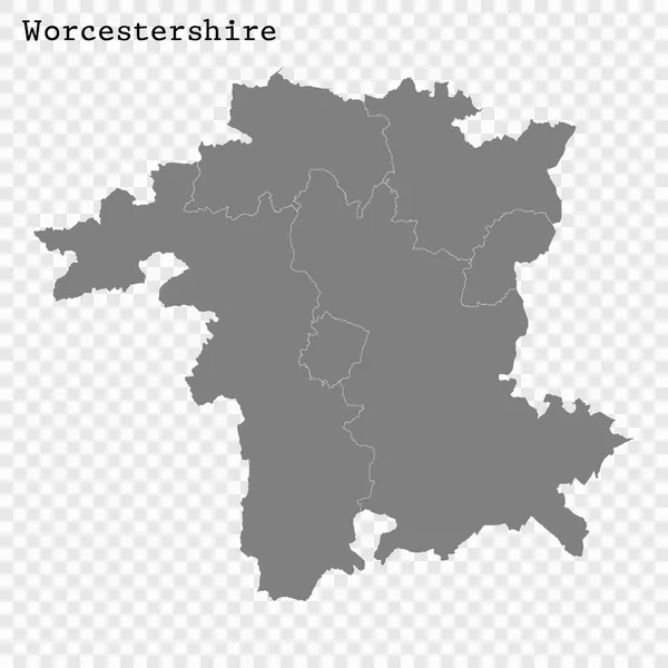 Mappa di alta qualità è una contea dell'Inghilterra — Vettoriale Stock