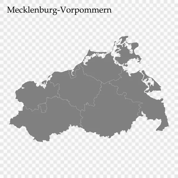 Kiváló minőségű Térkép egy állam Németország — Stock Vector