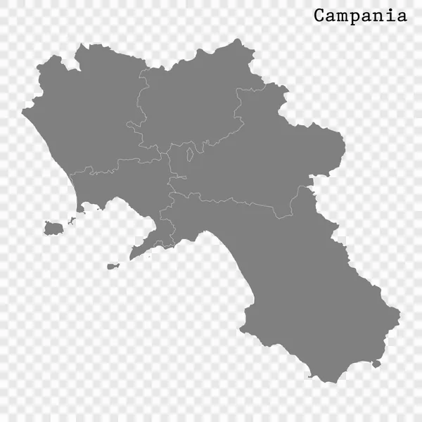 高品质地图是意大利的一个州 — 图库矢量图片