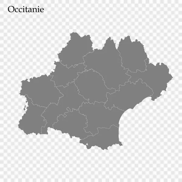 Fransa'nın Yüksek Kaliteli harita bölgesi — Stok Vektör
