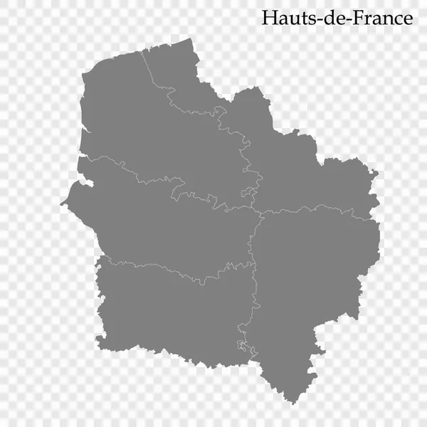 Mapa de alta calidad región de Francia — Vector de stock