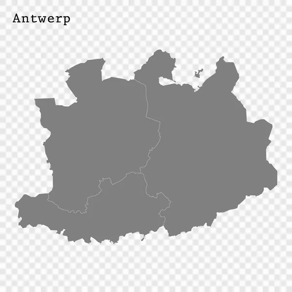 Mapa de alta calidad es una provincia de Bélgica — Archivo Imágenes Vectoriales