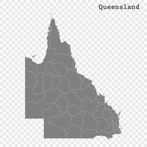 Mapa de alta qualidade é um estado da Austrália —  Vetores de Stock