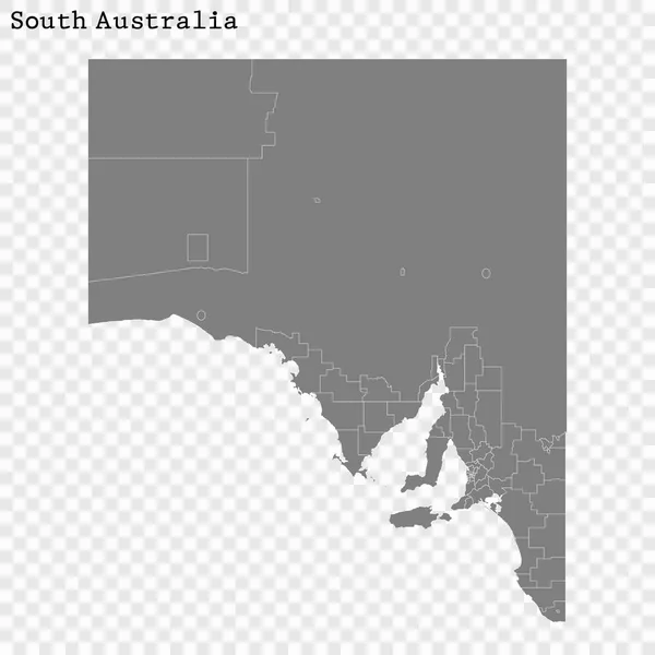 Mapa de alta qualidade é um estado da Austrália —  Vetores de Stock