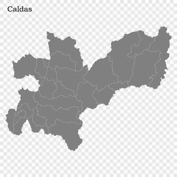 Mapa de alta calidad es un estado de Colombia — Vector de stock