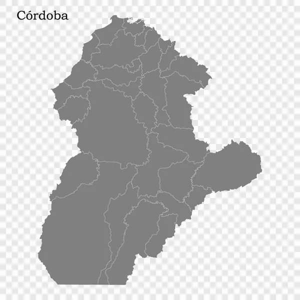 Qualitativ hochwertige Karte ist ein Zustand von Kolumbien — Stockvektor