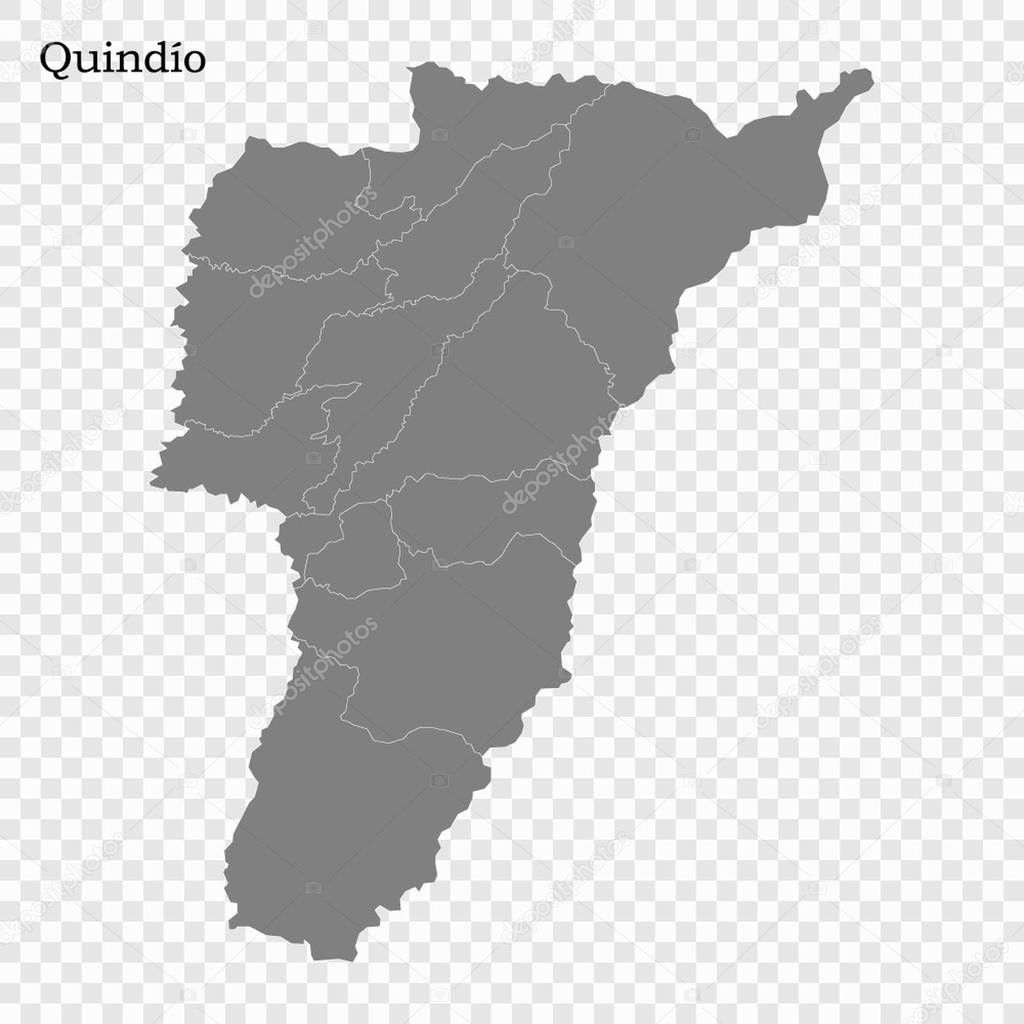 High Quality map is a state of Colombia