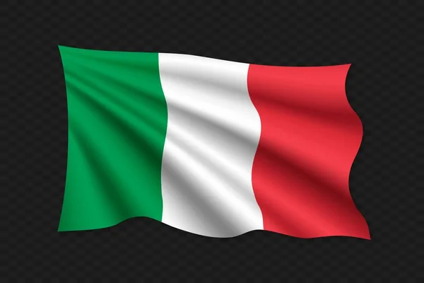 Drapeau De L'italie. Illustration 3d Du Drapeau Italien Ondulant