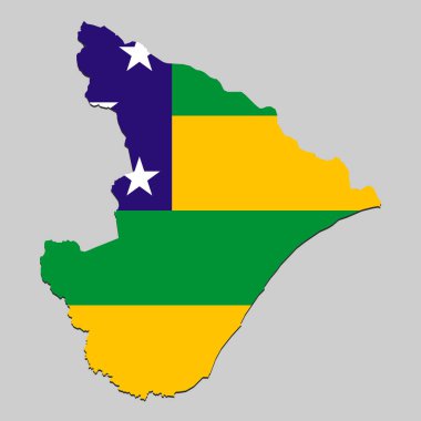 Map with national flag clipart