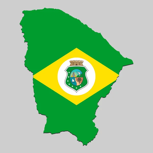 Mapa com bandeira nacional — Vetor de Stock