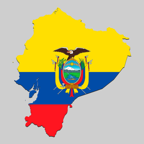 Карта с национальным флагом
