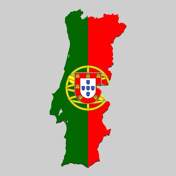 Mapa com bandeira nacional —  Vetores de Stock