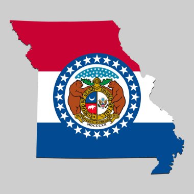 Ulusal bayrak ile harita. Vektör Illustration