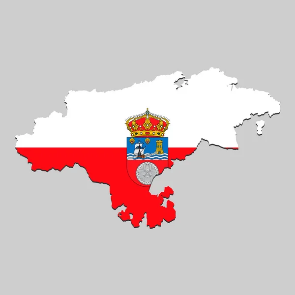 Mapa z flagą — Wektor stockowy