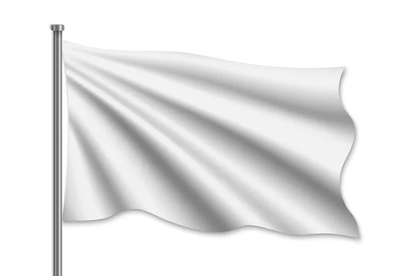 En agitant un drapeau blanc sur le mât. — Image vectorielle