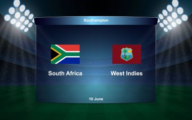 Kriket skorbord grafik şablon yayın