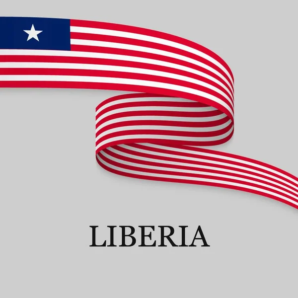 Viftande band eller banderoll med flagga — Stock vektor