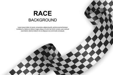 Damalı bayrak arka planı. Vektör çizimi