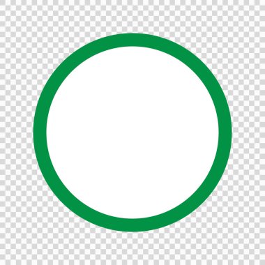 Yeşil daire simgesi . Vektör çizimi