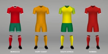 Gerçekçi futbol kitleri seti,