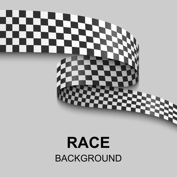 Checkered flag background . Vector illustration — Stock Vector