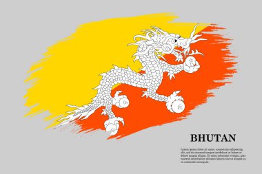 Fırça darbesi bayrağı . Vektör çizimi