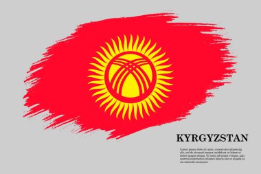 Fırça darbesi bayrağı . Vektör çizimi