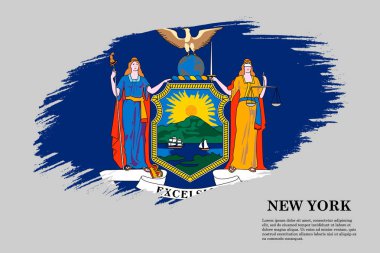 Fırça darbesi bayrağı . Vektör çizimi