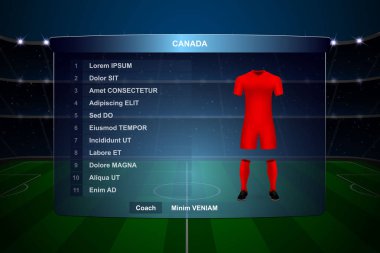 Futbol Puanı Yayın Grafik Şablonu