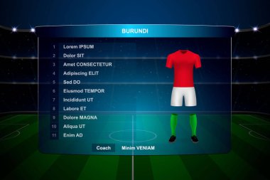 Futbol Puanı Yayın Grafik Şablonu