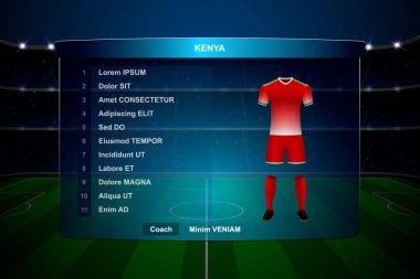 Futbol Puanı Yayın Grafik Şablonu