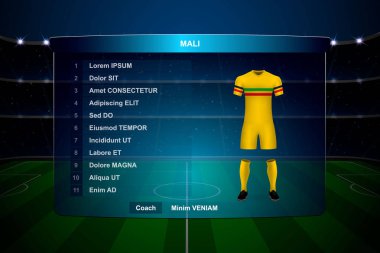 Futbol Puanı Yayın Grafik Şablonu