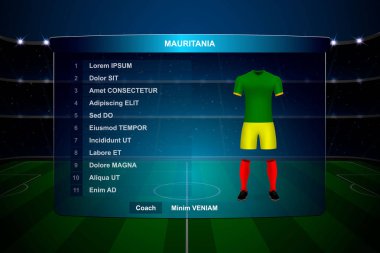 Futbol Puanı Yayın Grafik Şablonu