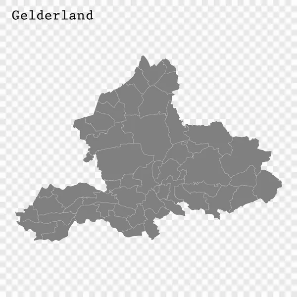 Карта високої якості — провінція Нідерландів — стоковий вектор